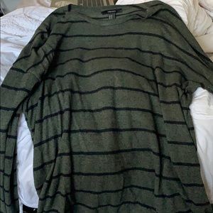 Striped navy green sweater